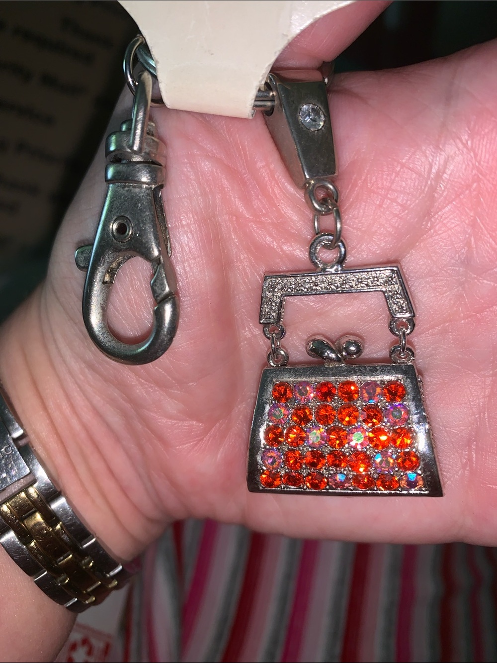 Crystal bag/purse charm Keychain